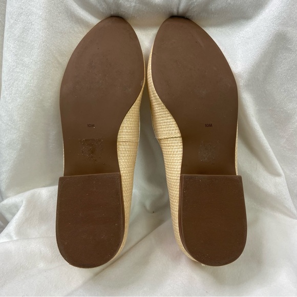 Jack Rogers Almond Toe raffia Loafers Ginnie Natural Rattan. Size 10 - Picture 5 of 8